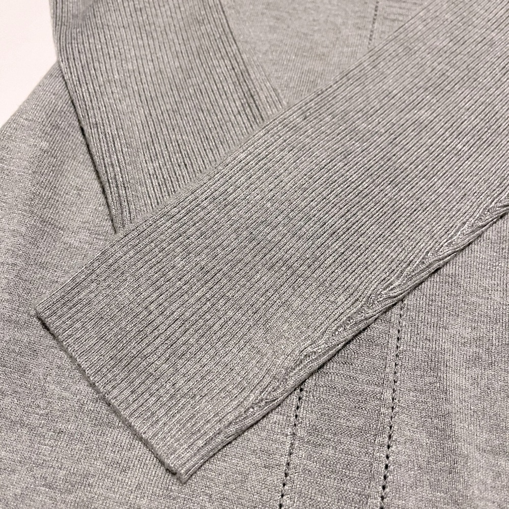 NWT🍀Tribal Women's Gray Long Sleeve Mock Neck Lace-Overlay Sweater Dress Size S - Picture 12 of 13